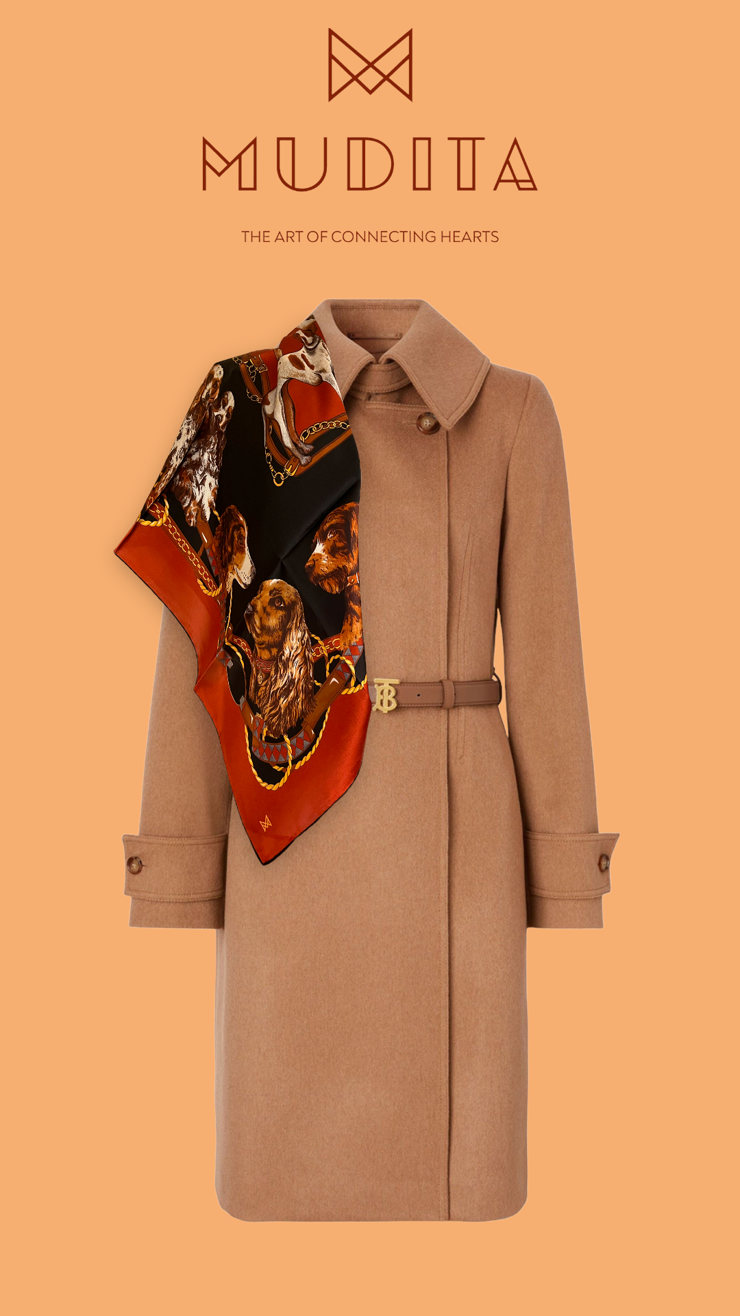 İpek Eşarp - 90cm x 90cm - Best Friends