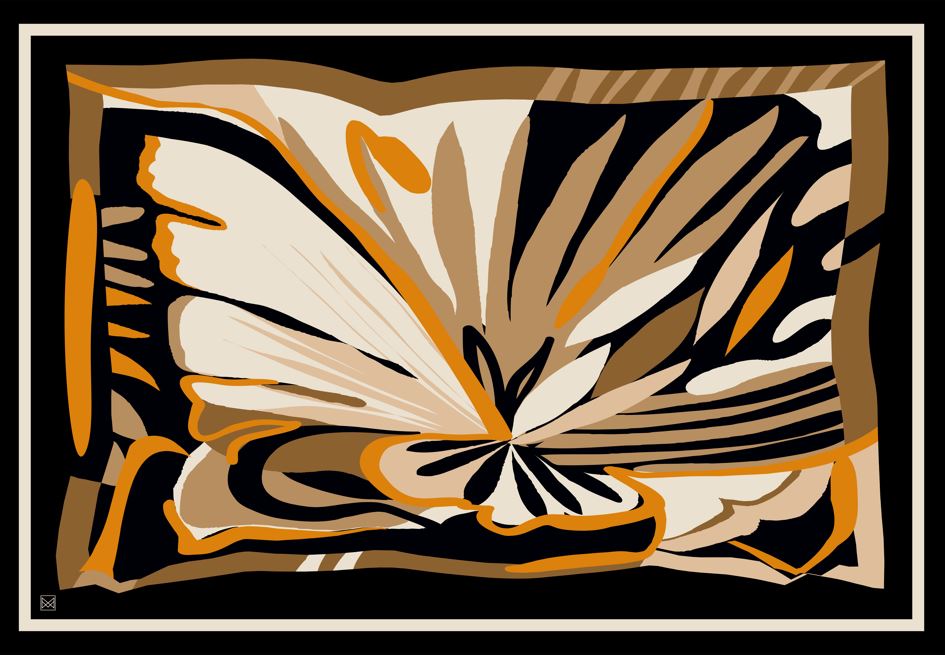 Butterfly Pareo - Siyah -Kahve