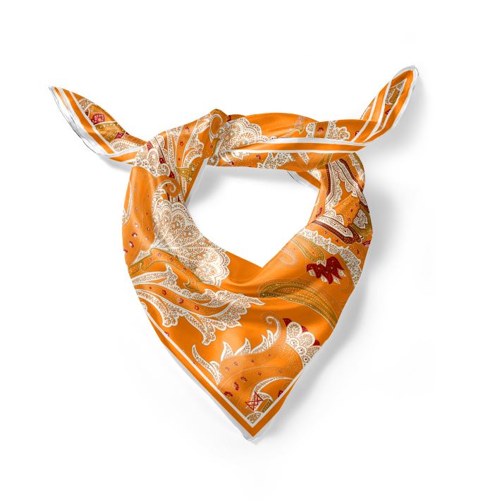 Silk Scarf - Majestic Elephant - Red
