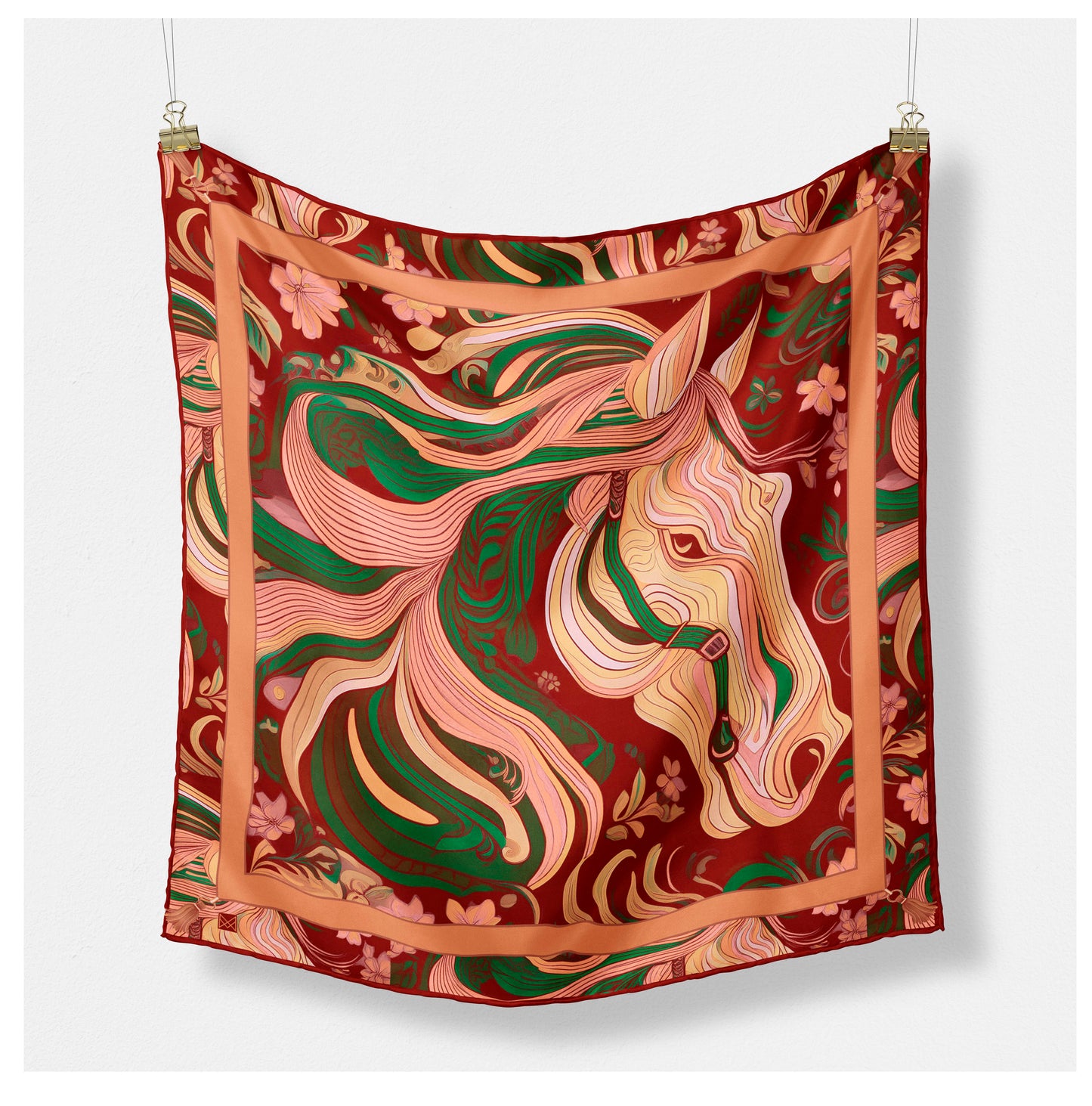 İpek Eşarp - 60cm x 60cm - Liberated Muse