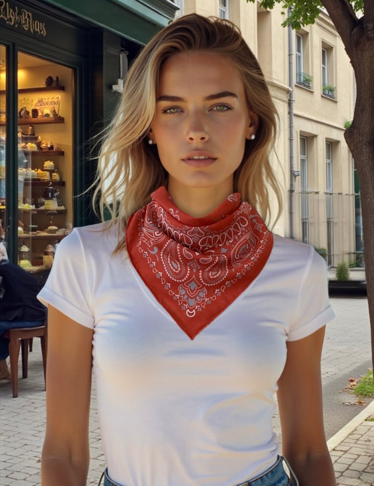 Urban Tales - İpek Pamuk Bandana - Bordo
