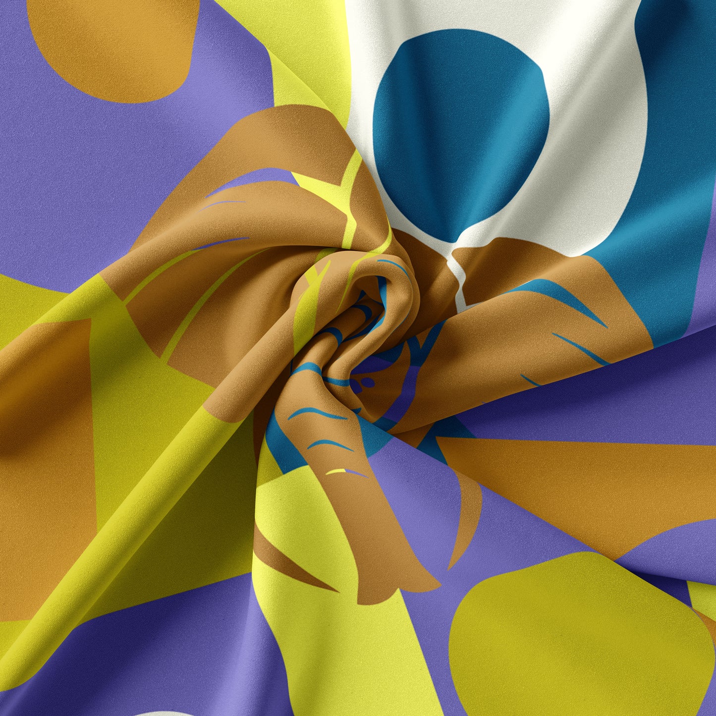 Silk Scarf - Majestic Elephant - Caramel