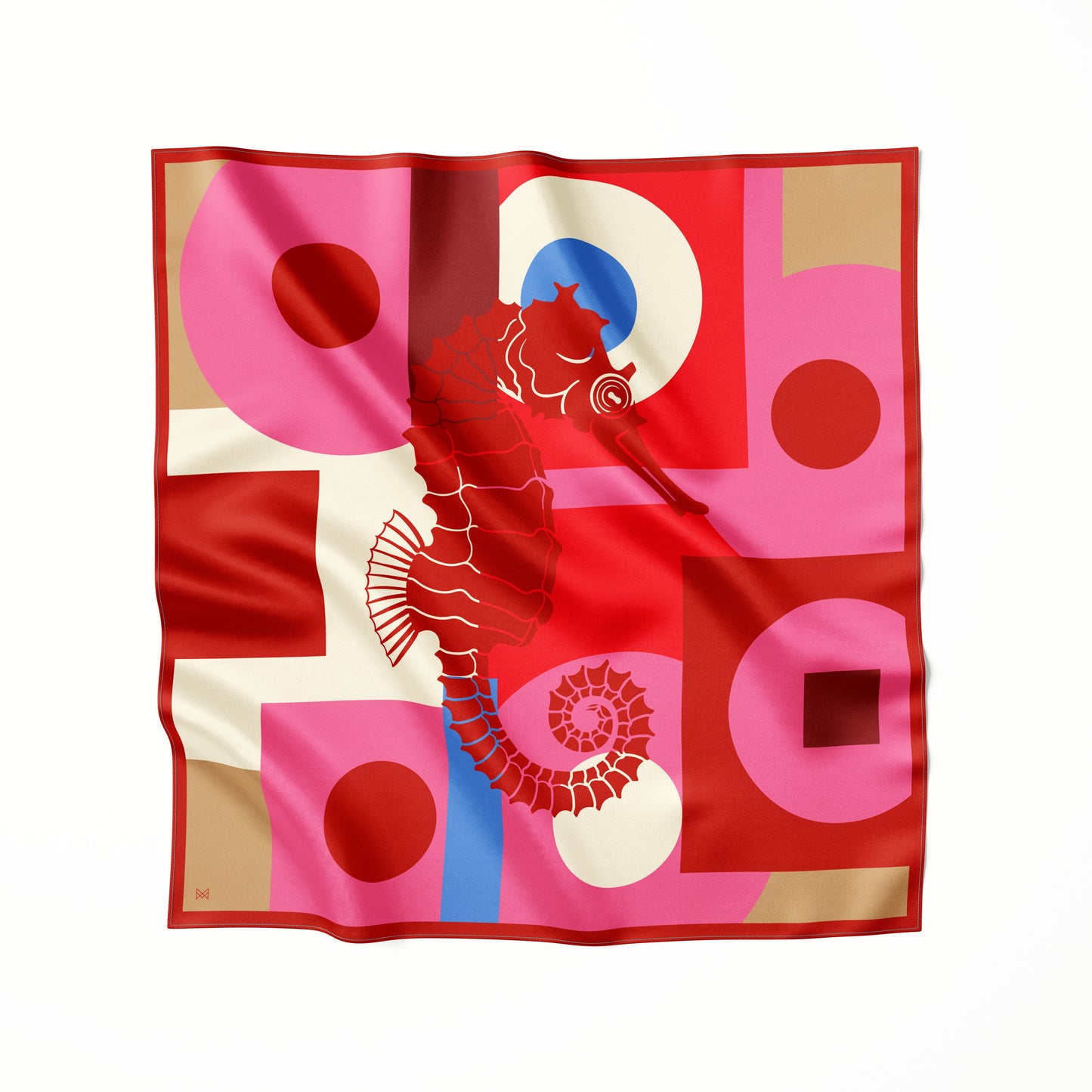Silk Scarf - Majestic Elephant - Red