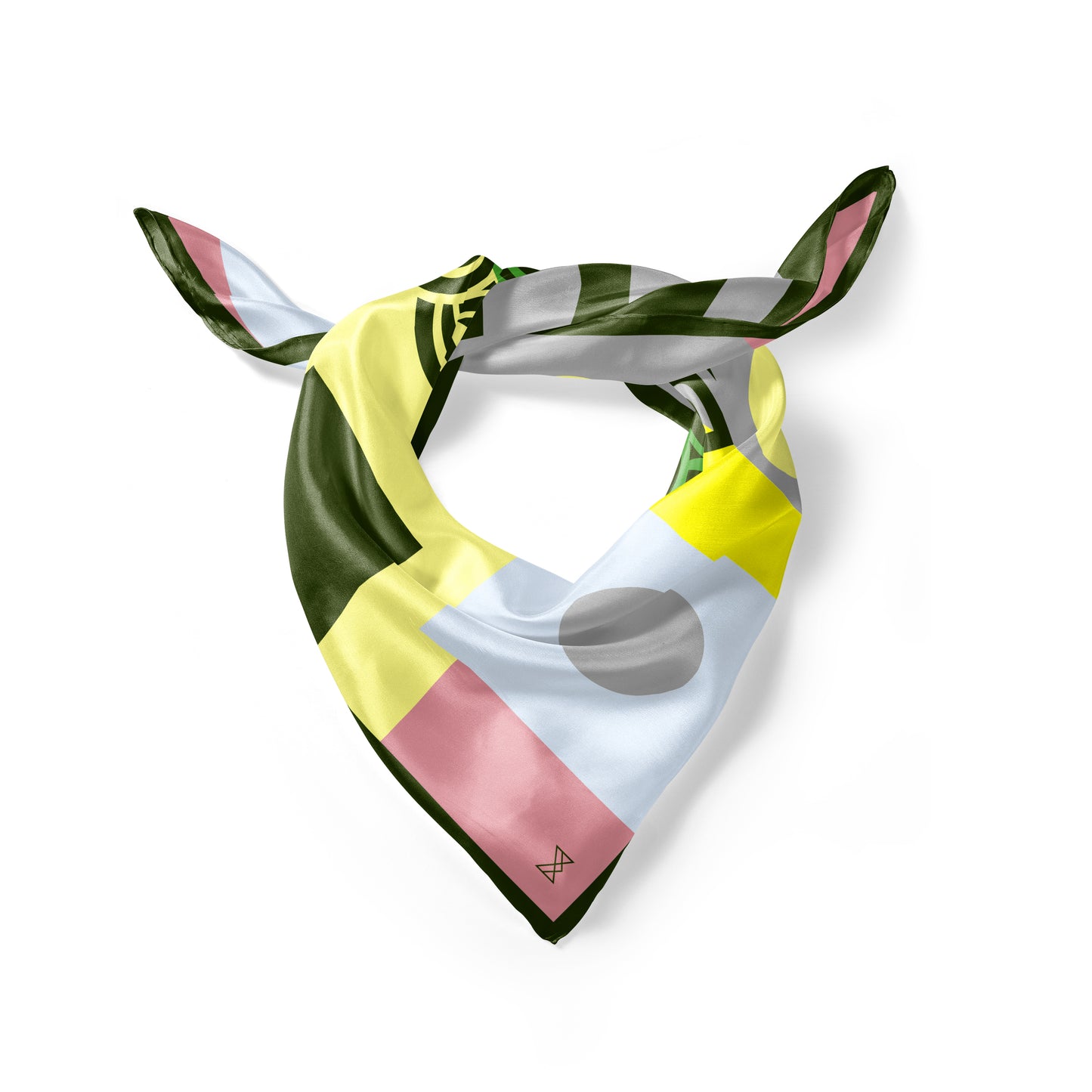 Silk Scarf - Wisdom of the Owl - Green