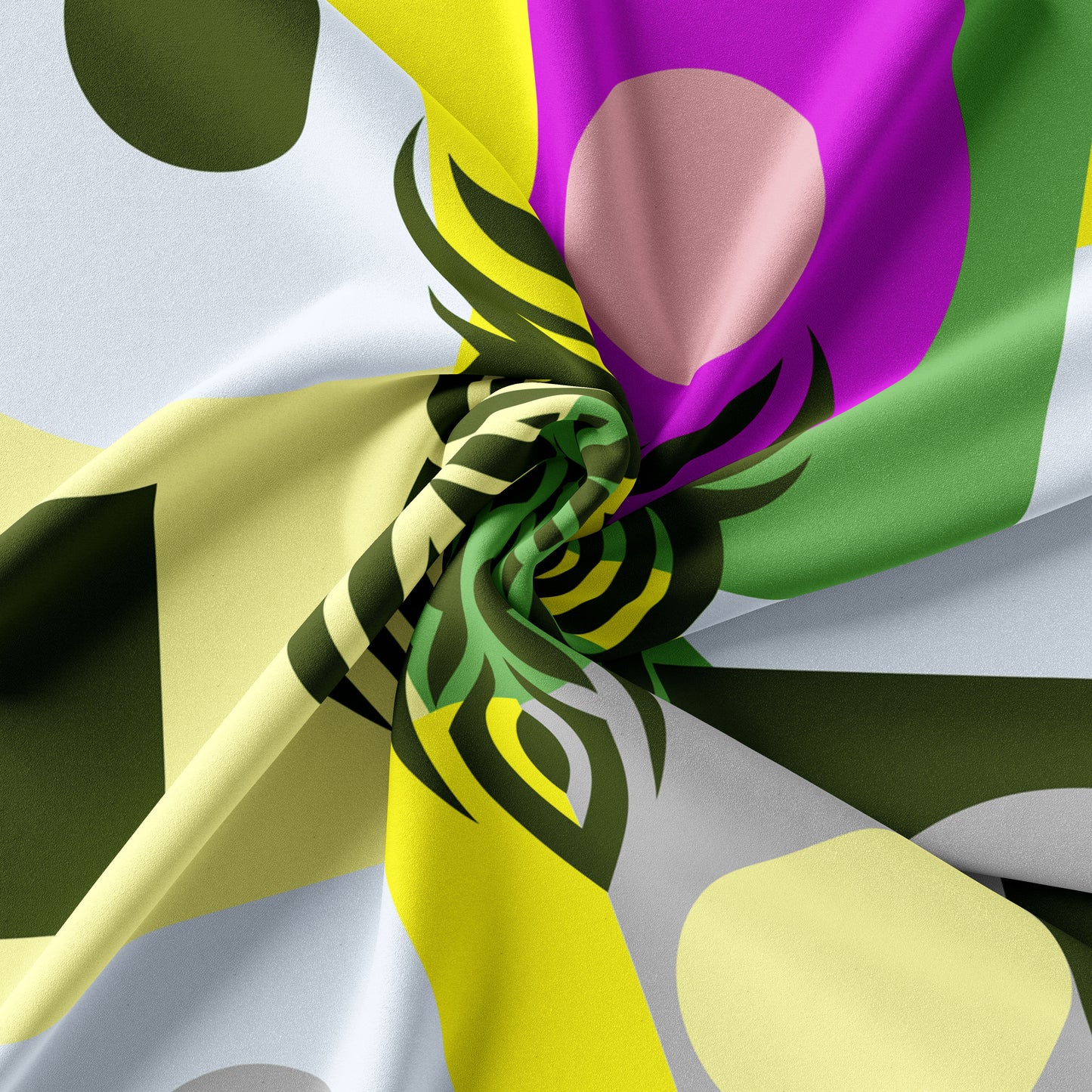Silk Scarf - Wisdom of the Owl - Green