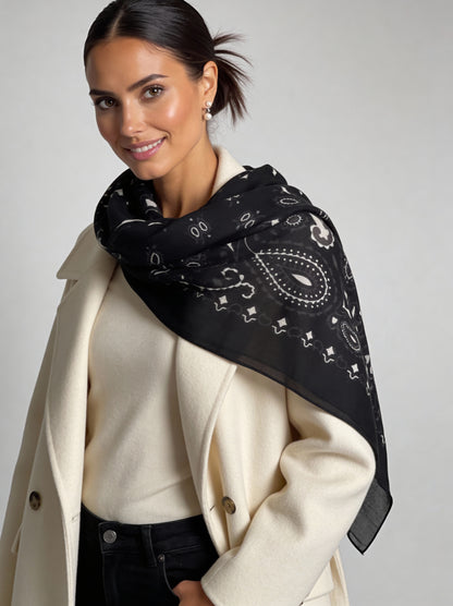 Lume - Black Onyx- Kaşmir Modal Şal