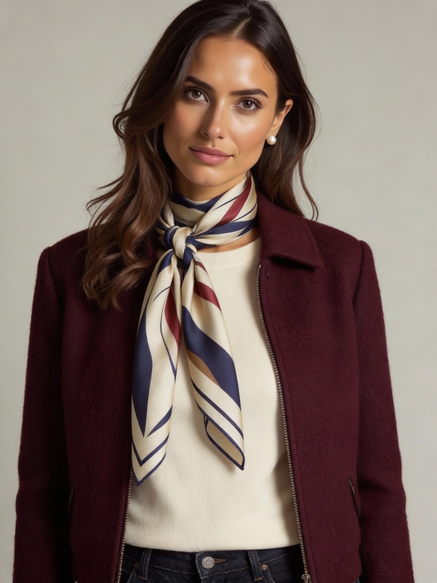 İpek Eşarp - 90cm x 90cm - Madrid