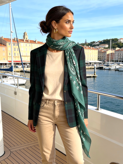 Lume - Forest Green - Kaşmir Modal Şal