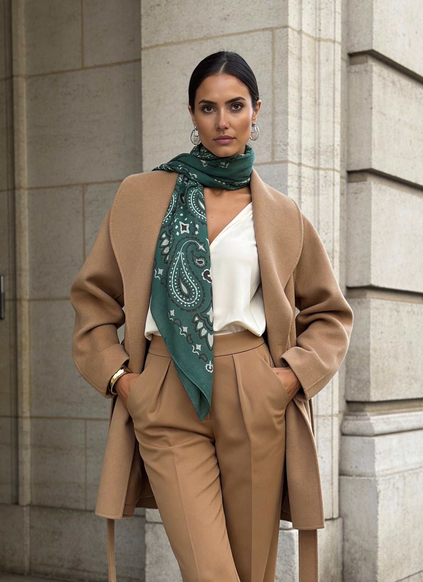 Lume - Forest Green - Kaşmir Modal Şal