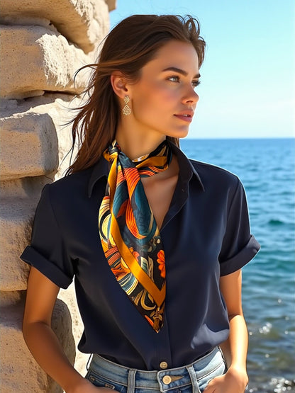 Silk Scarf - 60cm x 60cm - Liberated Muse