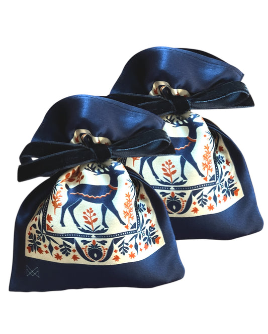 İpek Lavanta Kesesi - Nordic Deer – Kış Masalı Geyiği - (2’li Hediye Kutusu)