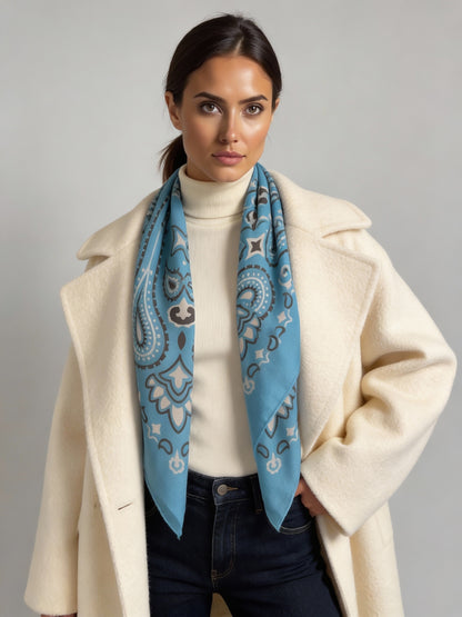 Lume - Sky Blue - Kaşmir Modal Şal