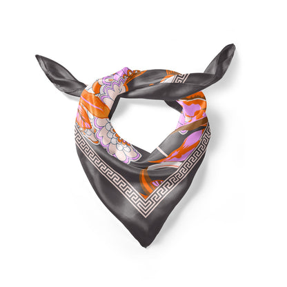 Silk Scarf - Wisdom of the Owl - Green