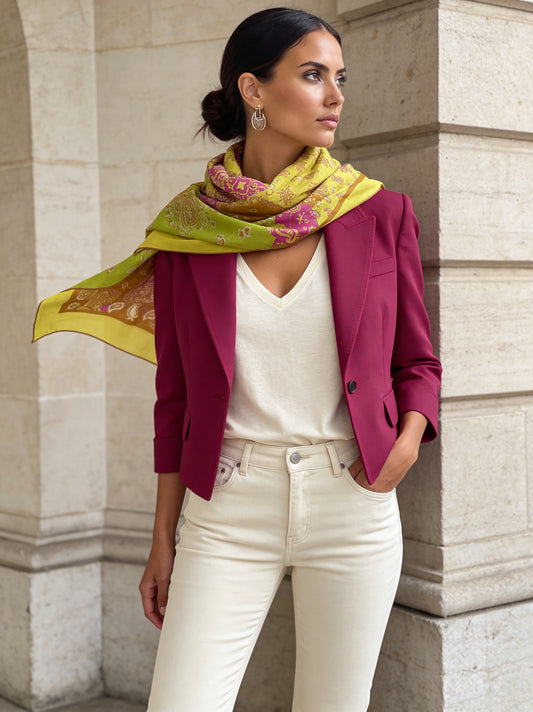 Nomad Pareo - İpek Pamuk Karışımı - Lime