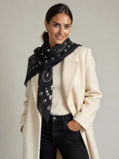 Lume - Black Onyx- Kaşmir Modal Şal