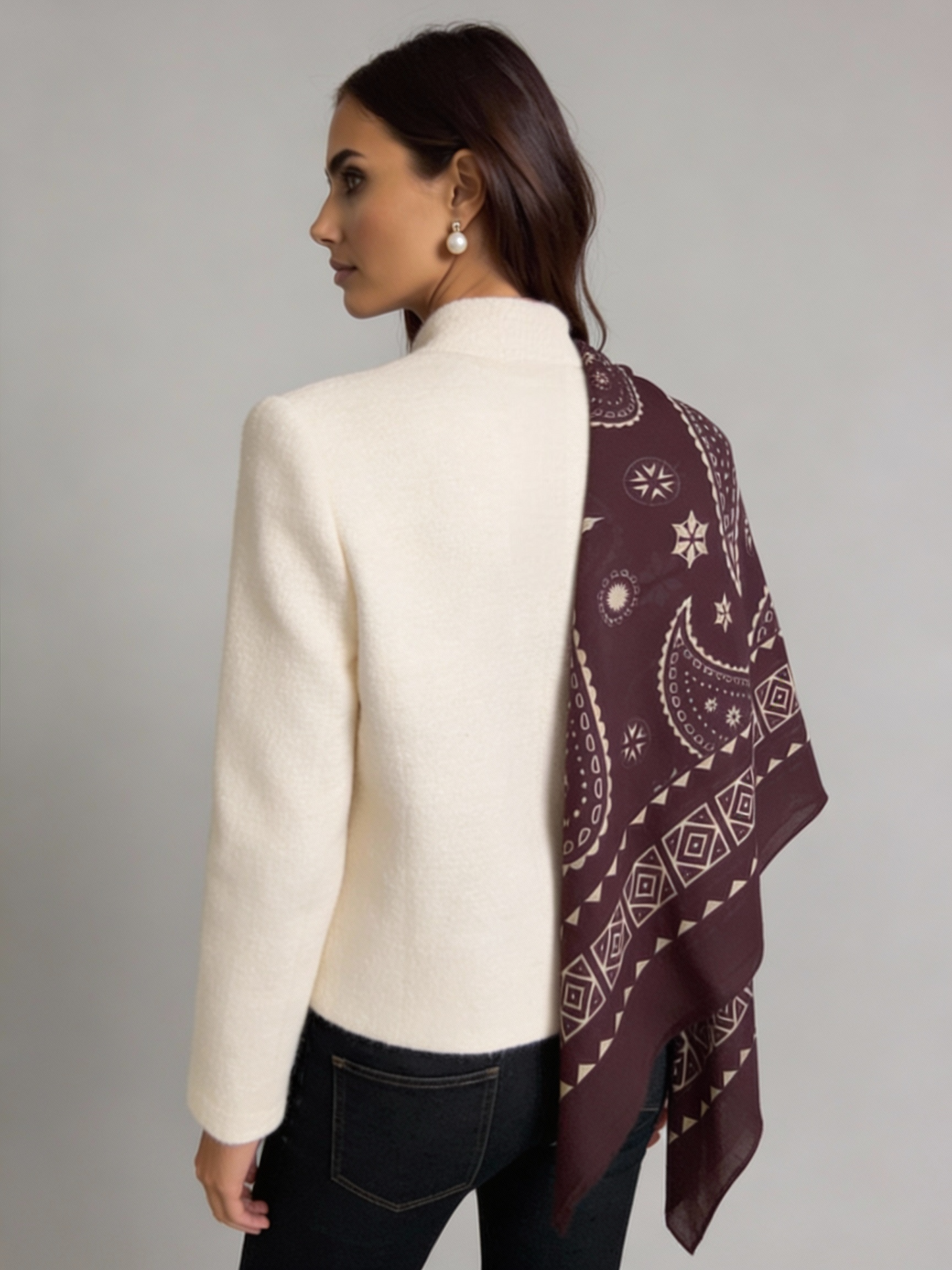 Velora - Mulberry - Kaşmir Modal Şal