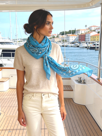 Lume - Sky Blue - Kaşmir Modal Şal