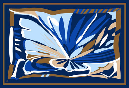 Butterfly Pareo - Lacivert - Krem