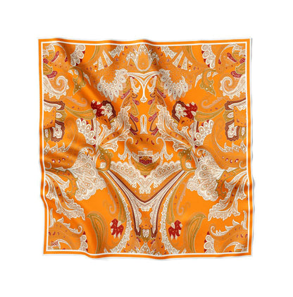 Silk Scarf - Majestic Elephant - Red