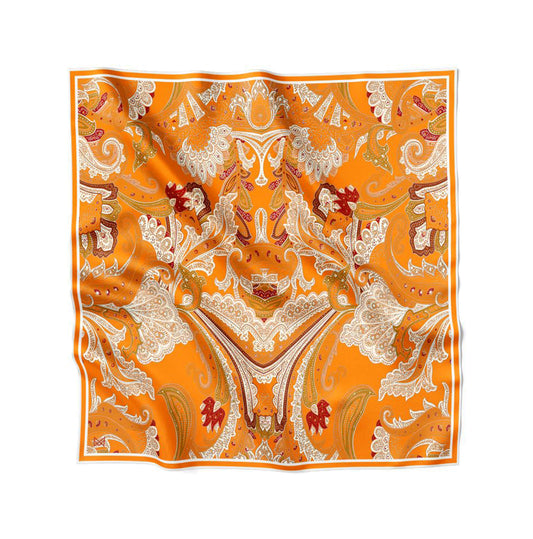 Silk Scarf - Majestic Elephant - Red