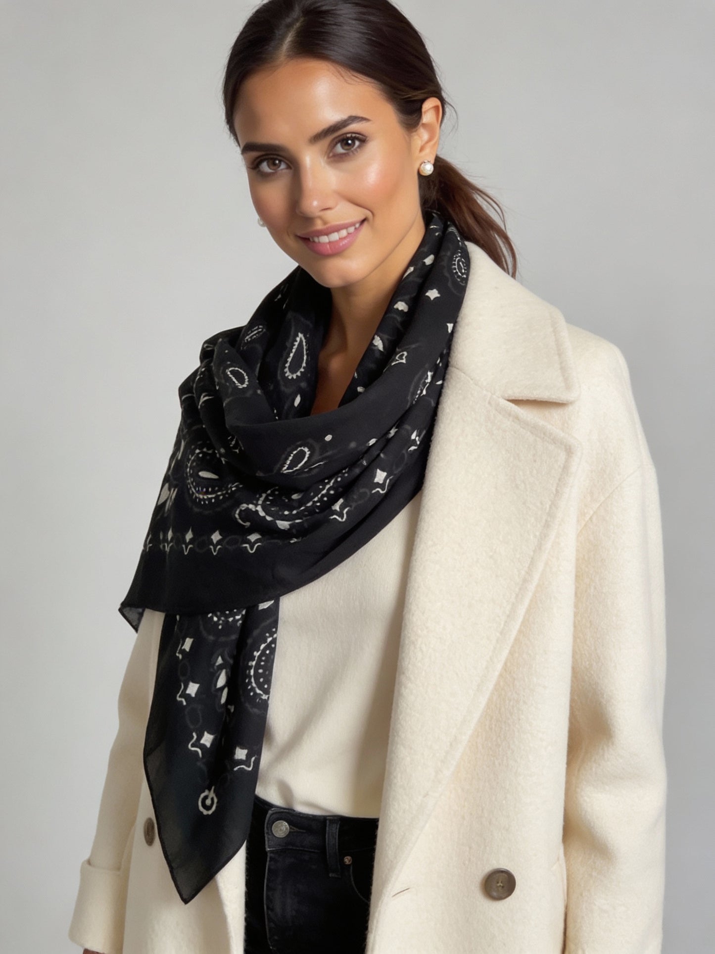 Lume - Black Onyx- Kaşmir Modal Şal