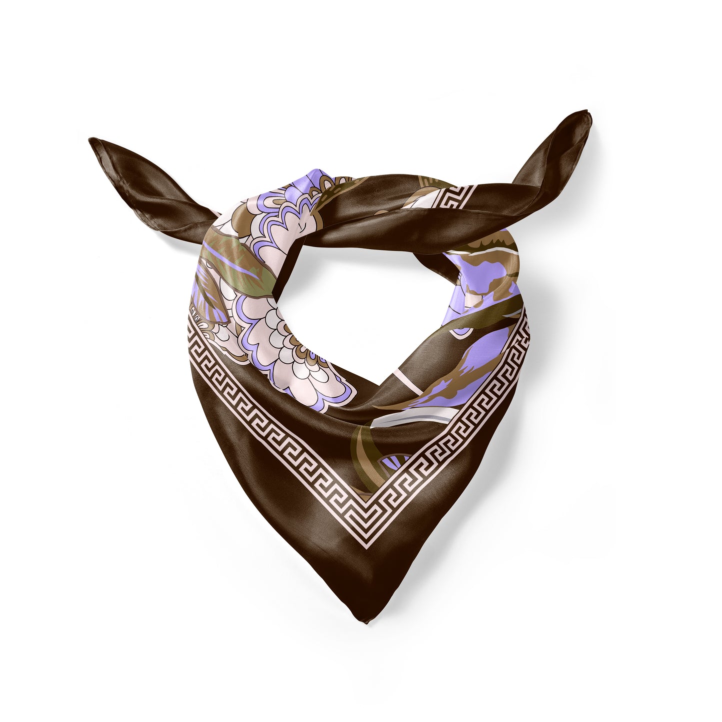 Silk Scarf - Wisdom of the Owl - Green