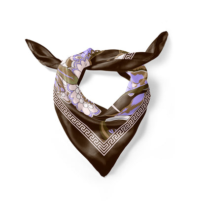 Silk Scarf - Wisdom of the Owl - Green