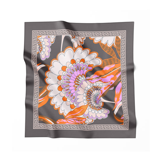 Silk Scarf - Wisdom of the Owl - Green