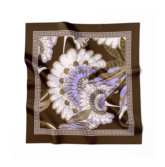 Silk Scarf - Wisdom of the Owl - Green
