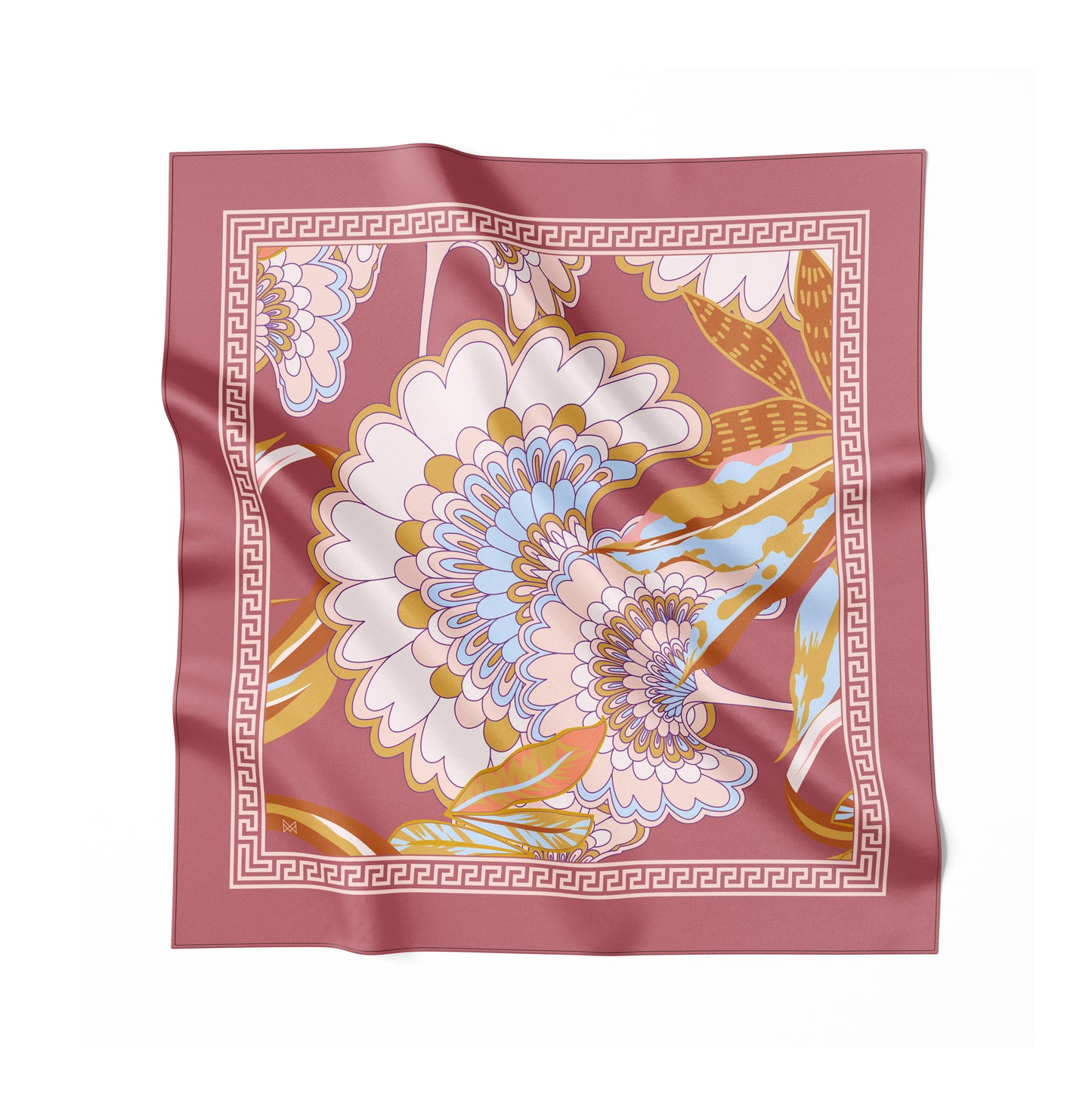 Silk Scarf - Wisdom of the Owl - Green