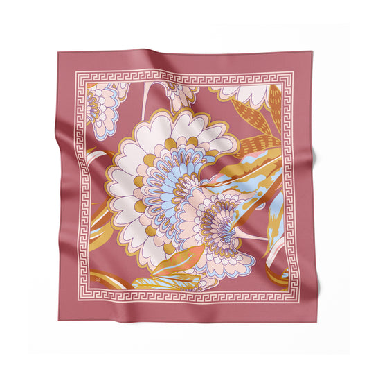 Silk Scarf - Wisdom of the Owl - Green