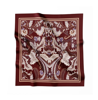 Silk Scarf - Wisdom of the Owl - Green