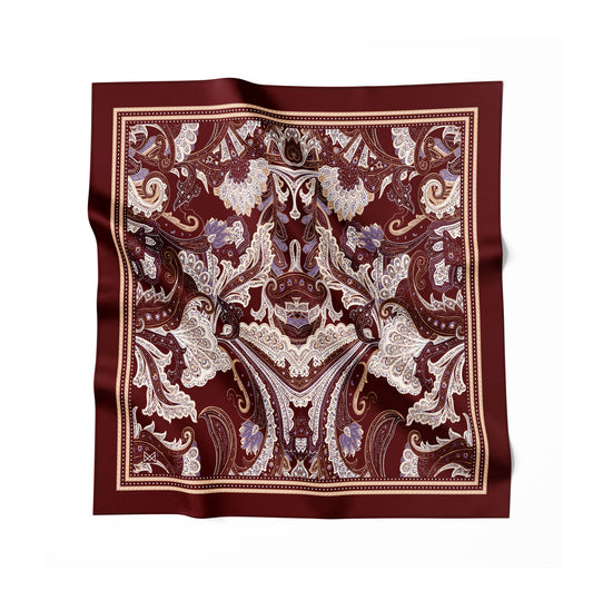 Silk Scarf - Wisdom of the Owl - Green