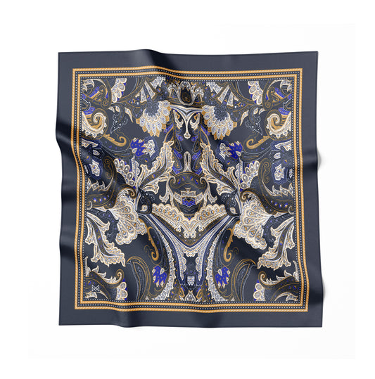 Silk Scarf - Wisdom of the Owl - Green