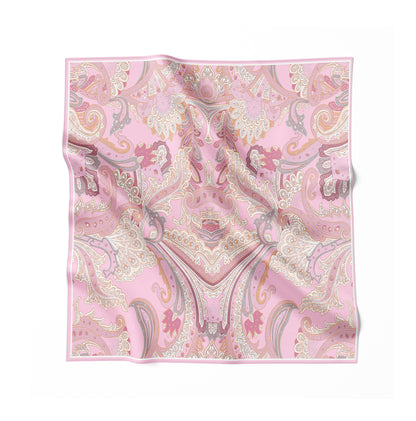 Silk Scarf - Ornamental Elegance - Gray